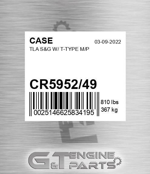 CR5952/49 Tla S&g W/ T-type M/p