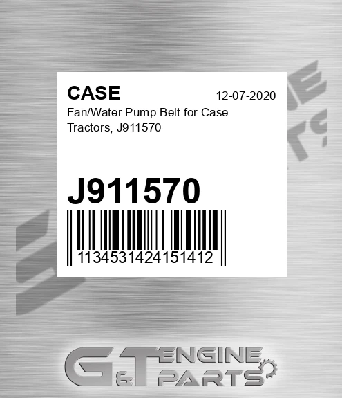 J911570 Fan/water Pump Belt For Tractors,