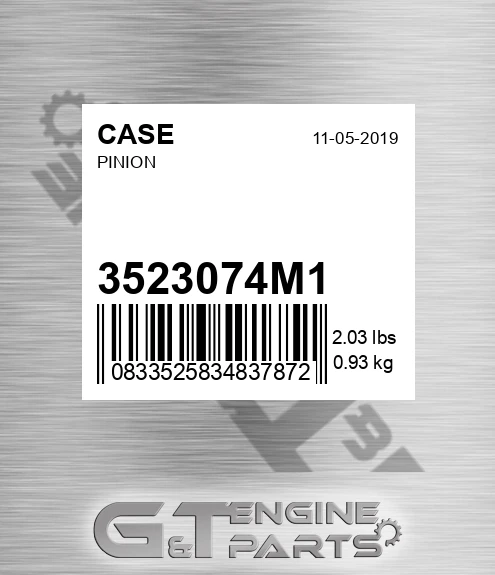 3523074M1 CASE Pinion