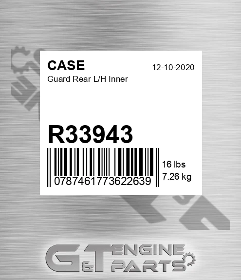 R33943 Guard Rear L/h Inner
