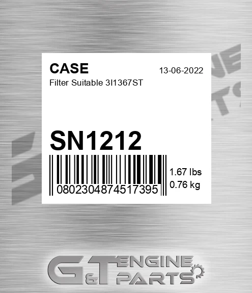SN1212 Filter Suitable 3i1367st