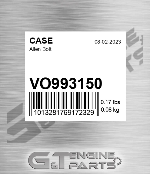 VO993150 CASE Allen Bolt