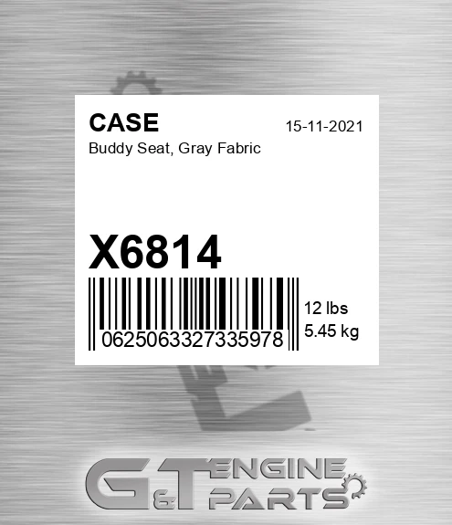 X6814 Buddy Seat, Gray Fabric