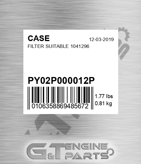 PY02P000012P Filter Suitable 1041296