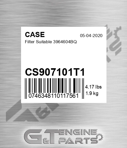 CS907101T1 CASE Filter Suitable 3964604bq