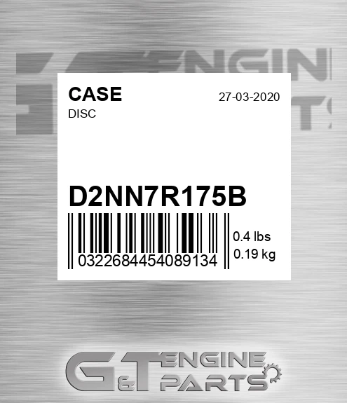D2NN7R175B Disc for CASE