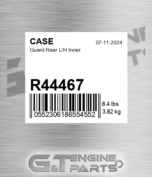R44467 CASE Guard Rear L/h Inner