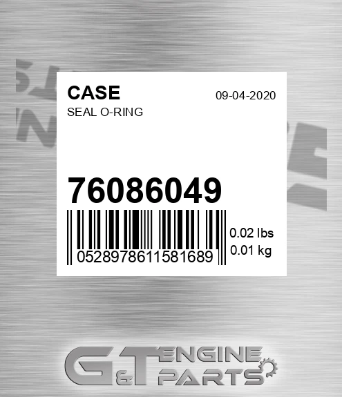 76086049 Seal O-ring