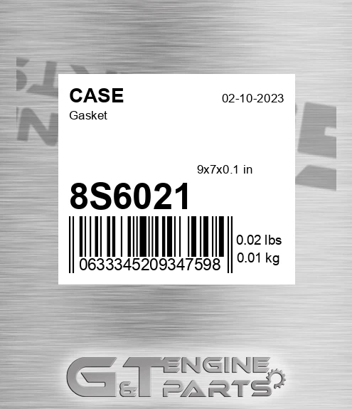 8S6021 CASE Gasket