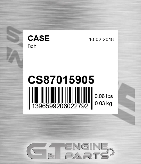CS87015905 CASE Bolt