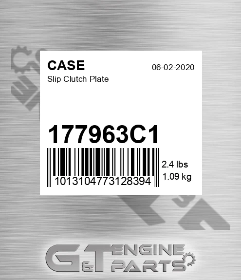 177963C1 CASE Slip Clutch Plate