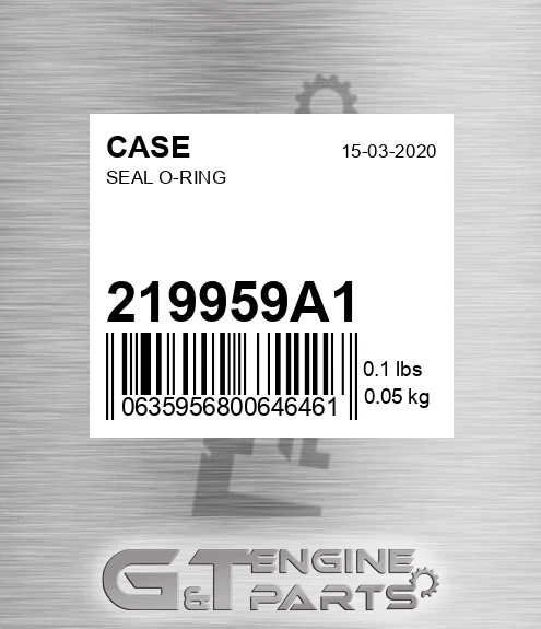 219959A1 CASE Seal O-ring