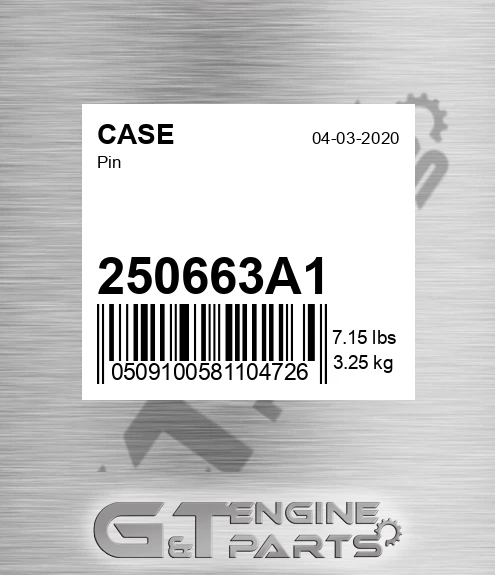 250663A1 CASE Pin