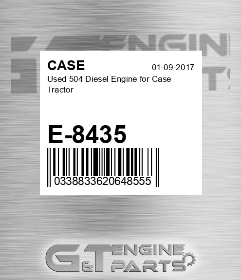 E-8435 CASE Used 504 Diesel Engine For Case Tractor
