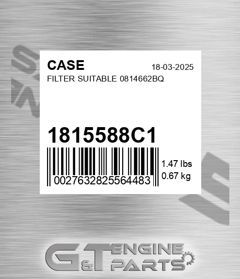 1815588C1 Filter Suitable 0814662bq