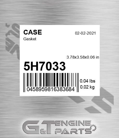 5H7033 CASE Gasket