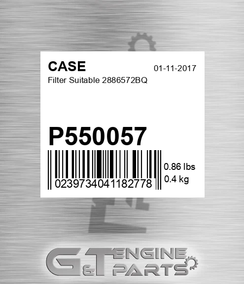 P550057 Filter Suitable 2886572bq