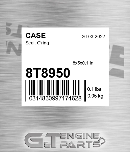 8T8950 Seal, O'ring