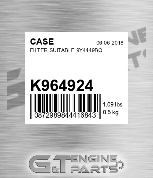 K964924 CASE Filter Suitable 9y4449bq