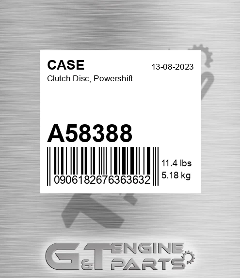 A58388 Clutch Disc, Powershift
