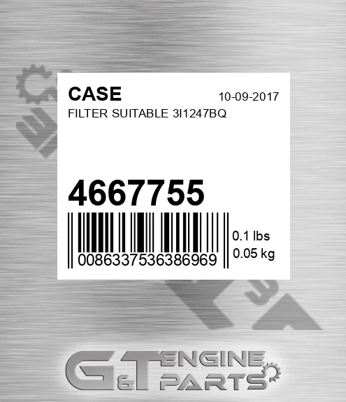 4667755 Filter Suitable 3i1247bq