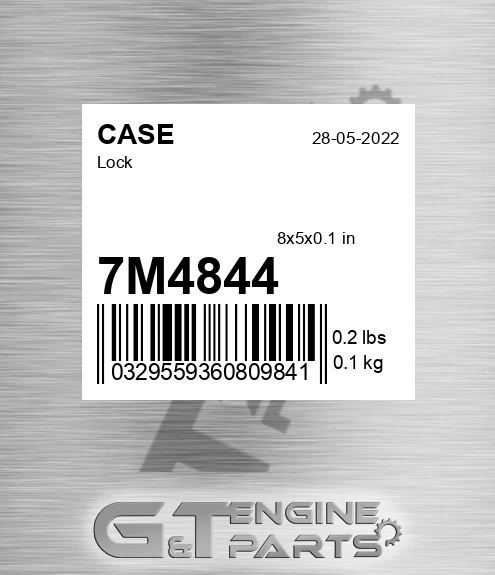 7M4844 CASE Lock