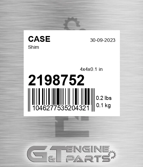 2198752 CASE Shim