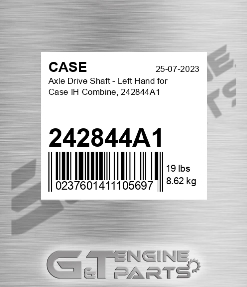 242844A1 Axle Drive Shaft - Left Hand For Ih Combine,