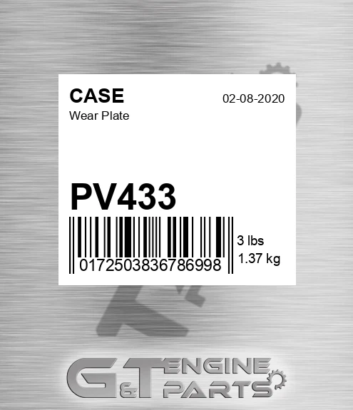 PV433 CASE Wear Plate