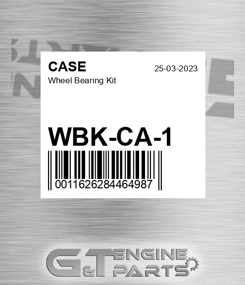 WBK-CA-1 CASE Wheel Bearing Kit