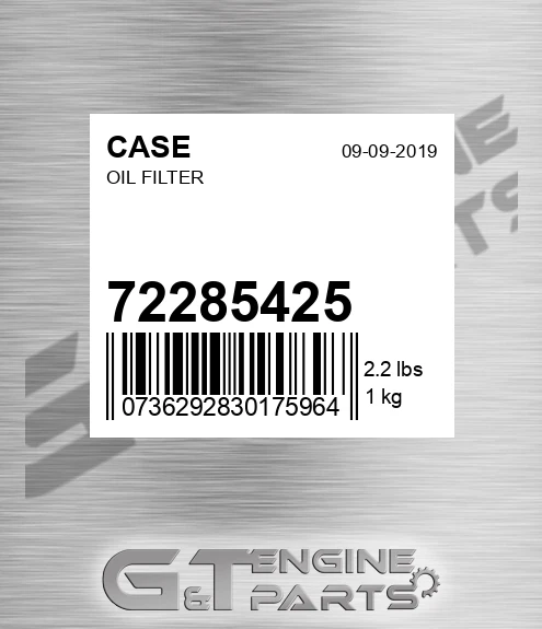 72285425 Oil Filter