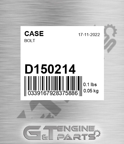 D150214 Bolt