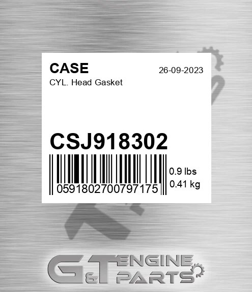 CSJ918302 CASE Cyl. Head Gasket