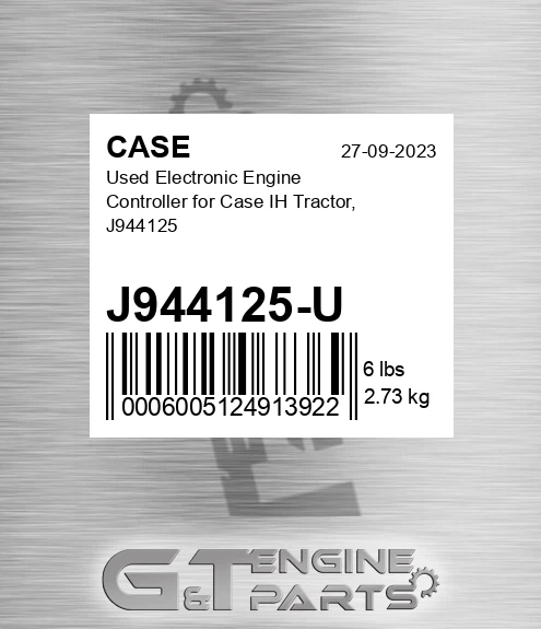 J944125-U CASE Used Electronic Engine Controller For Case Ih Tractor, J944125