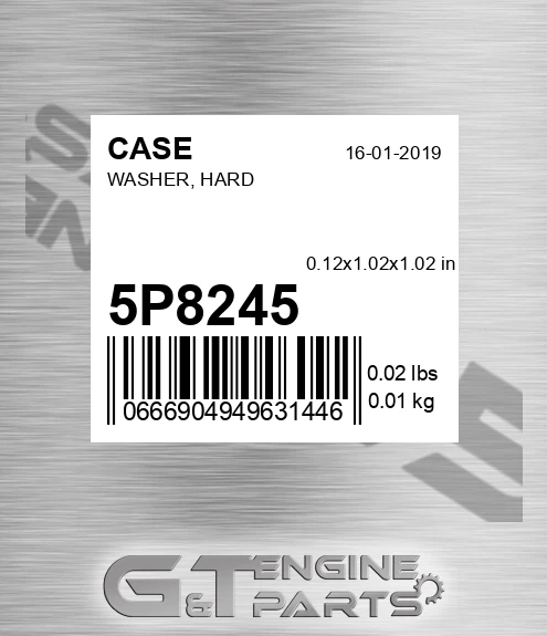 5P8245 CASE Washer, Hard