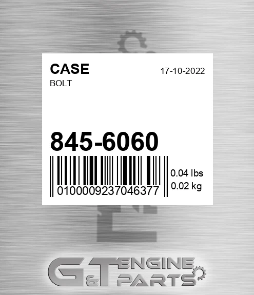 845-6060 Bolt