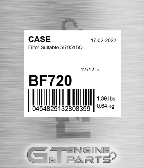 BF720 CASE Filter Suitable 5i7951bq