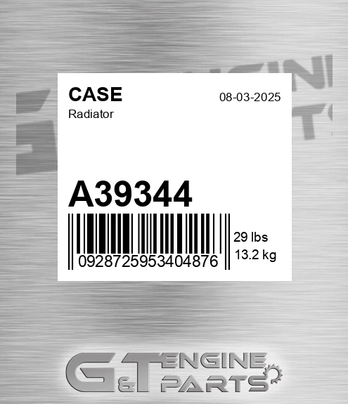 A39344 CASE Radiator
