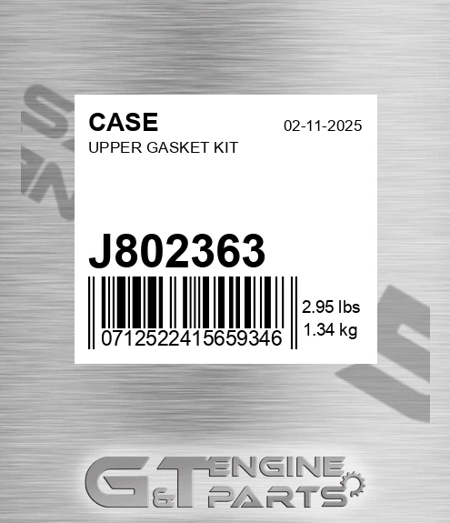 J802363 Upper Gasket Kit