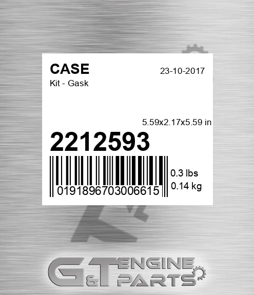 2212593 CASE Kit - Gask