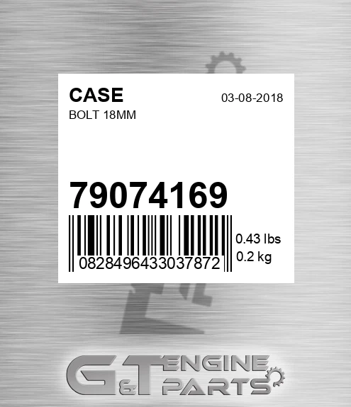 79074169 CASE Bolt 18mm