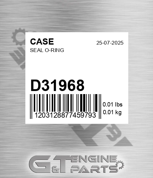 D31968 CASE Seal O-ring
