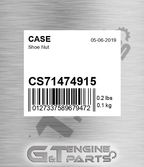 CS71474915 Shoe Nut