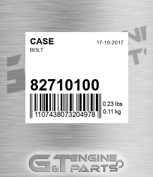 827-10100 Bolt