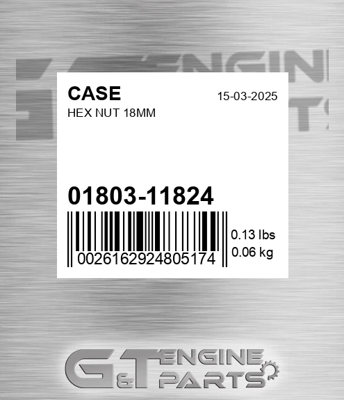 01803-11824 Hex Nut 18mm