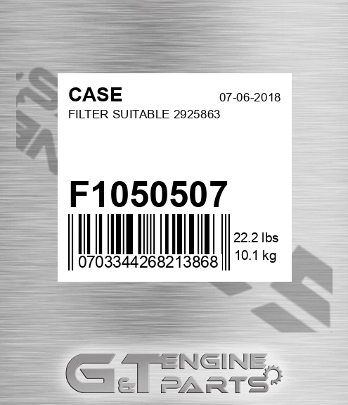 F1050507 Filter Suitable 2925863