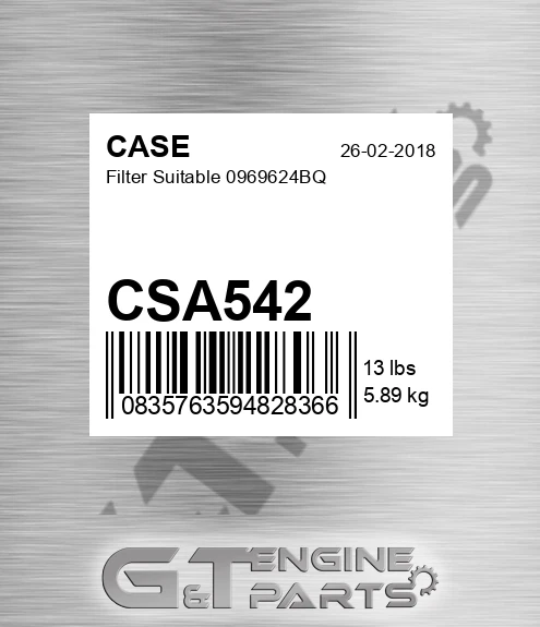 CSA542 Filter Suitable 0969624bq