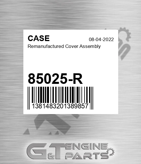 85025-R CASE Remanufactured Cover Assembly