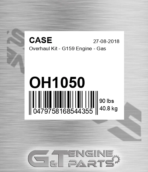 OH1050 CASE Overhaul Kit - G159 Engine - Gas