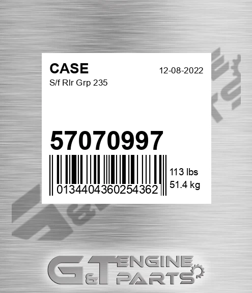 57070997 CASE S/f Rlr Grp 235